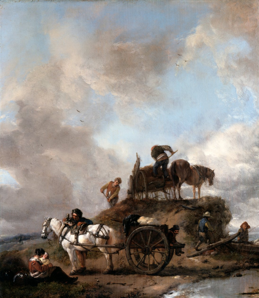Parasztok a mezőkön- Széna aratás alkotó: Philips Wouwerman
