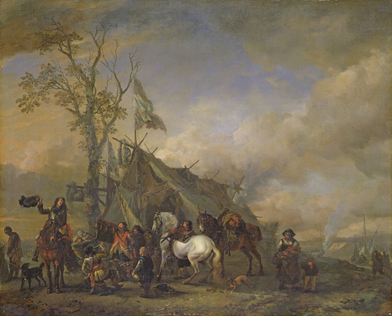 A lovasok távozása alkotó: Philips Wouwerman
