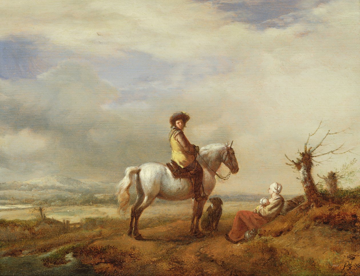 Férfi lovon, nővel és gyermekkel alkotó: Philips Wouwerman