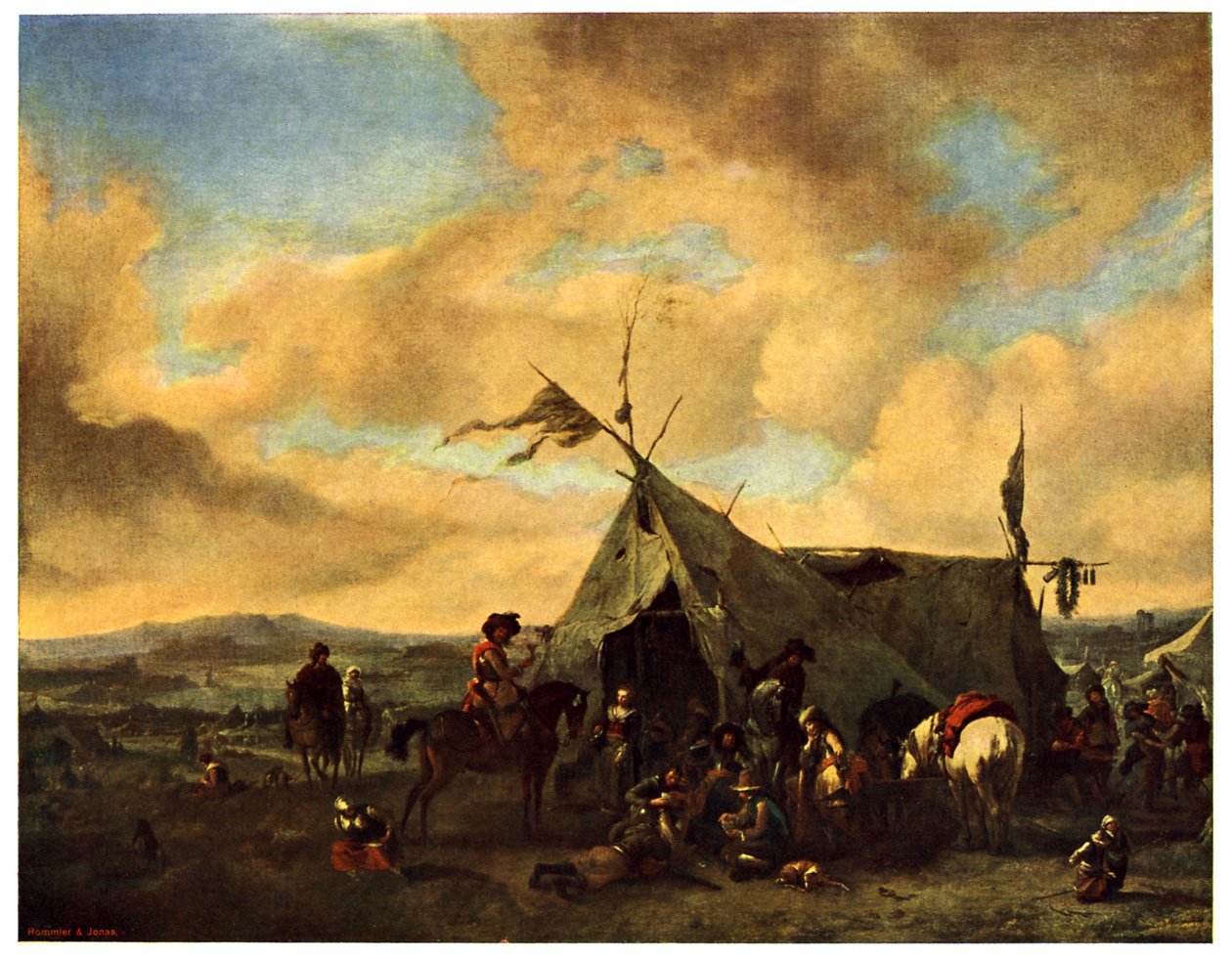 Tábor a harmincéves háború idején alkotó: Philips Wouwerman