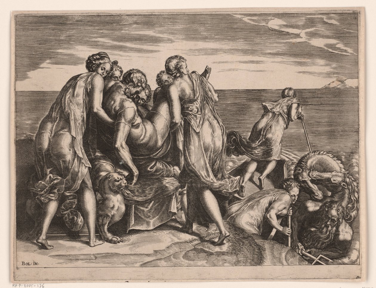 A phaeaciaiak az alvó Odüsszeuszt Ithakába viszik alkotó: Philips Galle (attributed to)