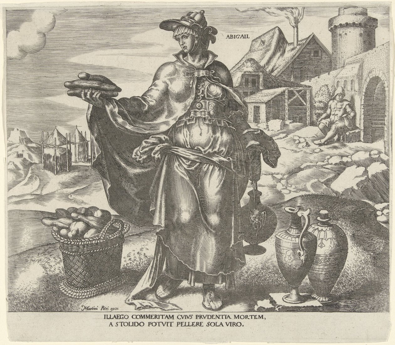 Abigael Abigail (cím a tárgyon) Nyolc híres nő az Ó- és Újszövetségből (sorozat címe) alkotó: Philips Galle