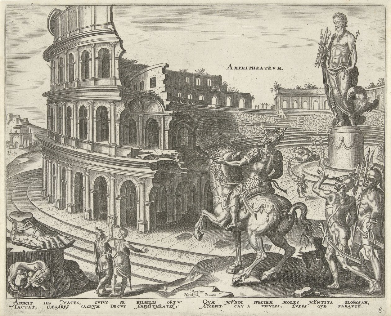 Colosseum Rómában Amfiteátrum (cím a tárgyon) A világ nyolc csodája. (sorozat címe) alkotó: Philips Galle