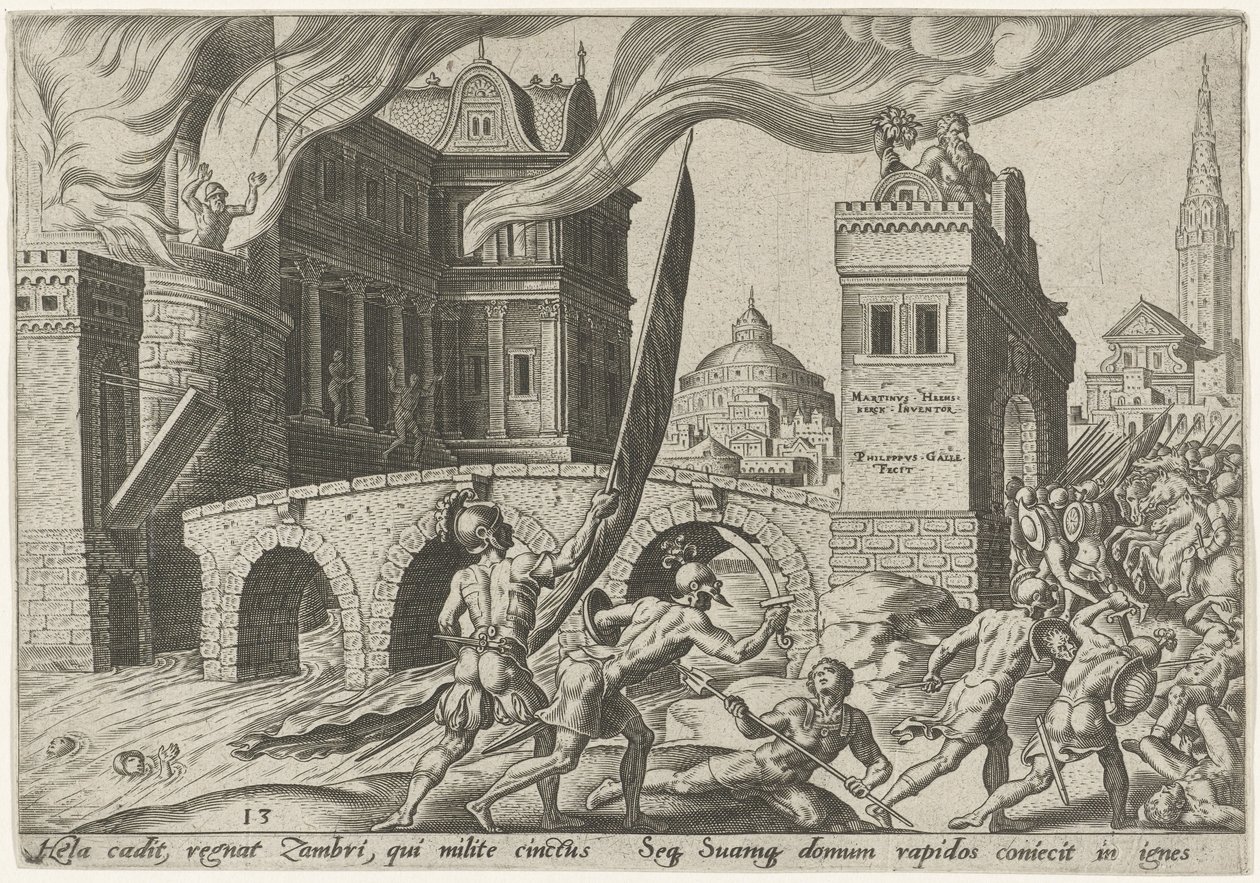 Tirza elfoglalása The Days of Doom of the Jewish People (sorozat címe) alkotó: Philips Galle