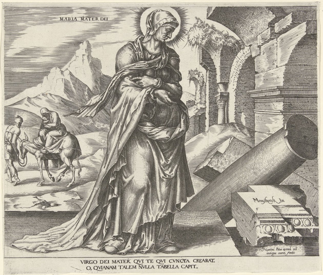 Mary Maria Mater Dei (cím a tárgyon) Nyolc híres nő az Ó- és Újszövetségből (sorozat címe) alkotó: Philips Galle