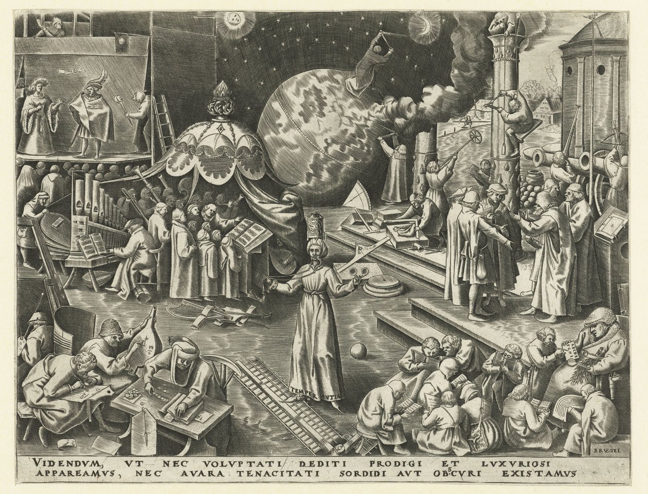 Mértékletesség Temperantia (cím a tárgyon) A hét erény (sorozat címe) alkotó: Philips Galle