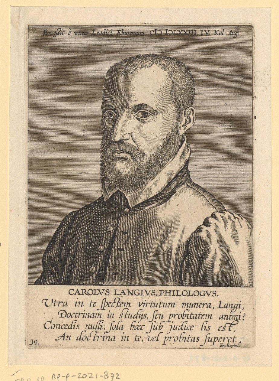 Charles de Langhe portréja alkotó: Philips Galle