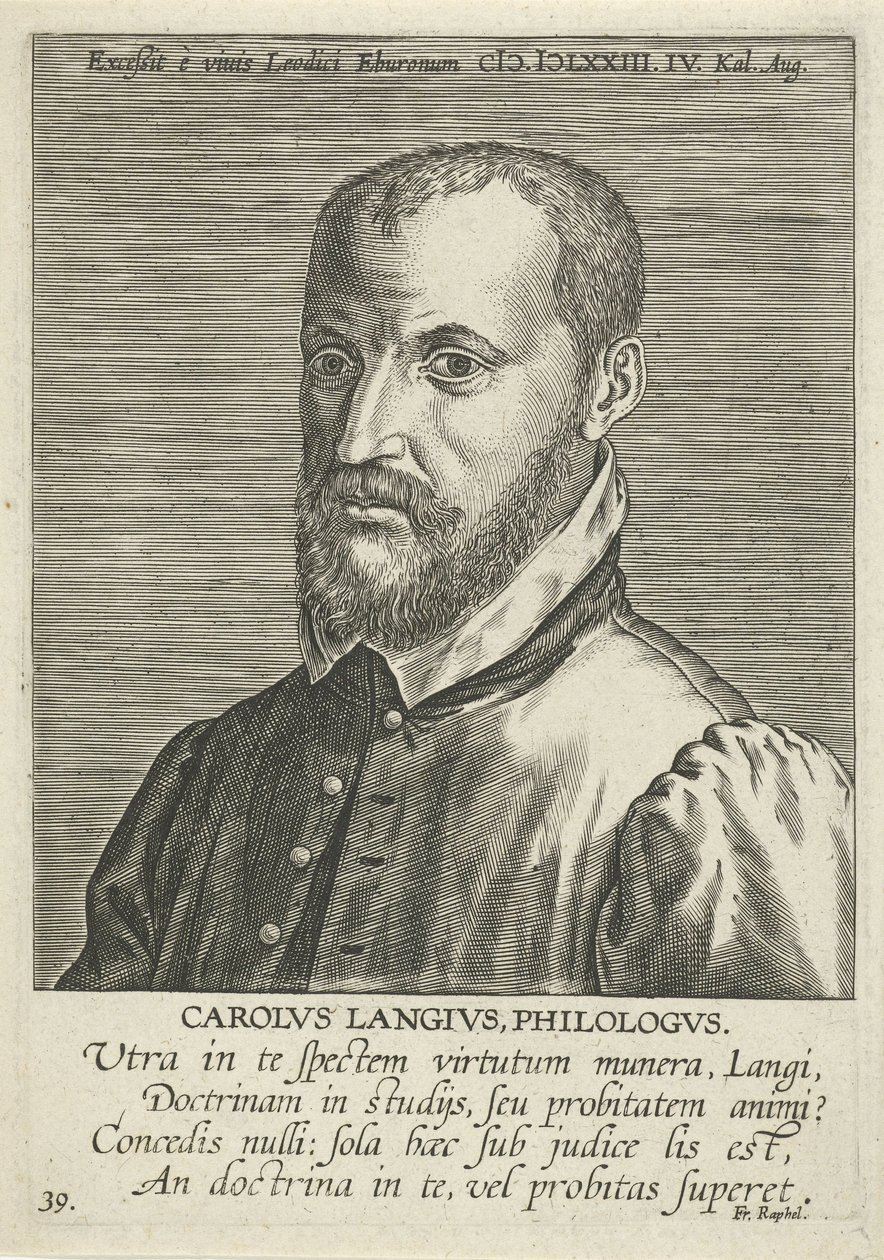 Charles de Langhe portréja alkotó: Philips Galle