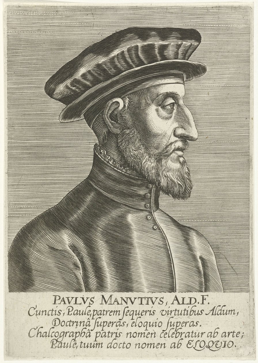 Paolo Manuzio portréja alkotó: Philips Galle