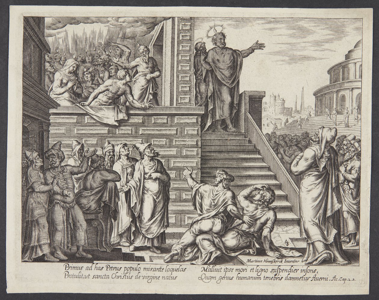 Szent Péter prédikál Jeruzsálemben alkotó: Philips Galle