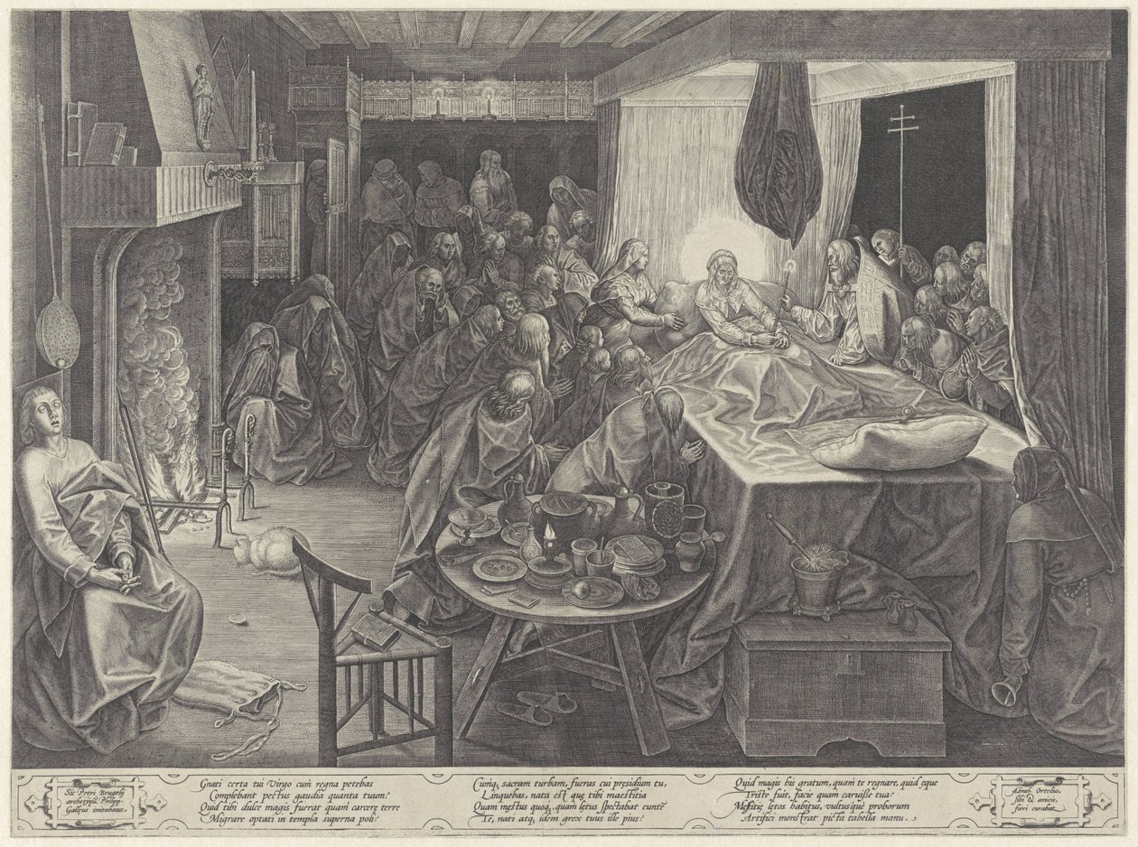 Mária halálos ágya alkotó: Philips Galle