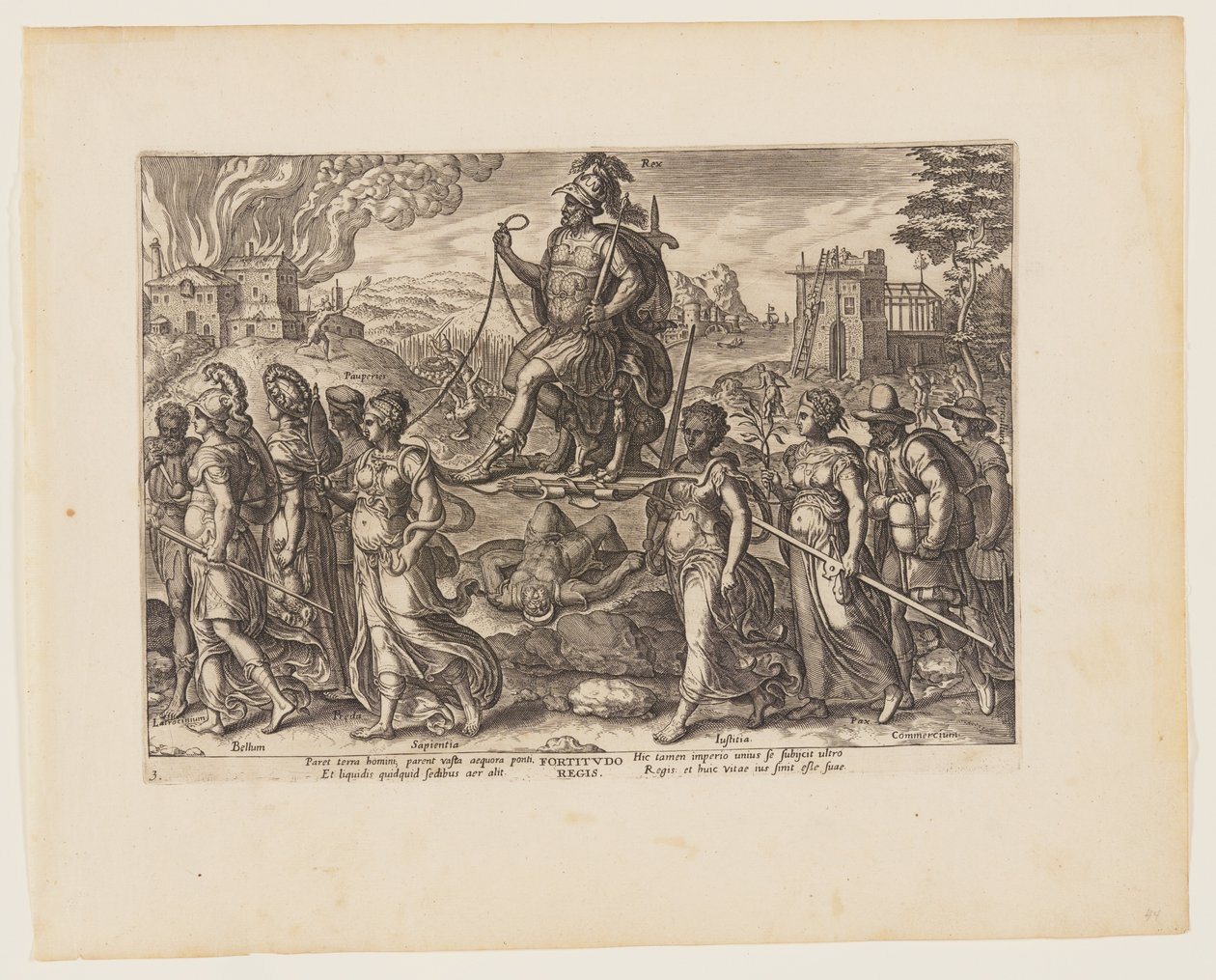 A király hatalma [3 Esdrás 4:3-8], a Négy legerősebb hatalomból. alkotó: Philips Galle