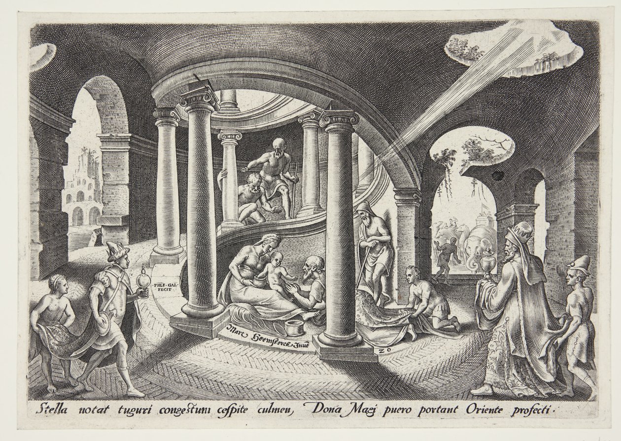 A mágusok imádata alkotó: Philips Galle