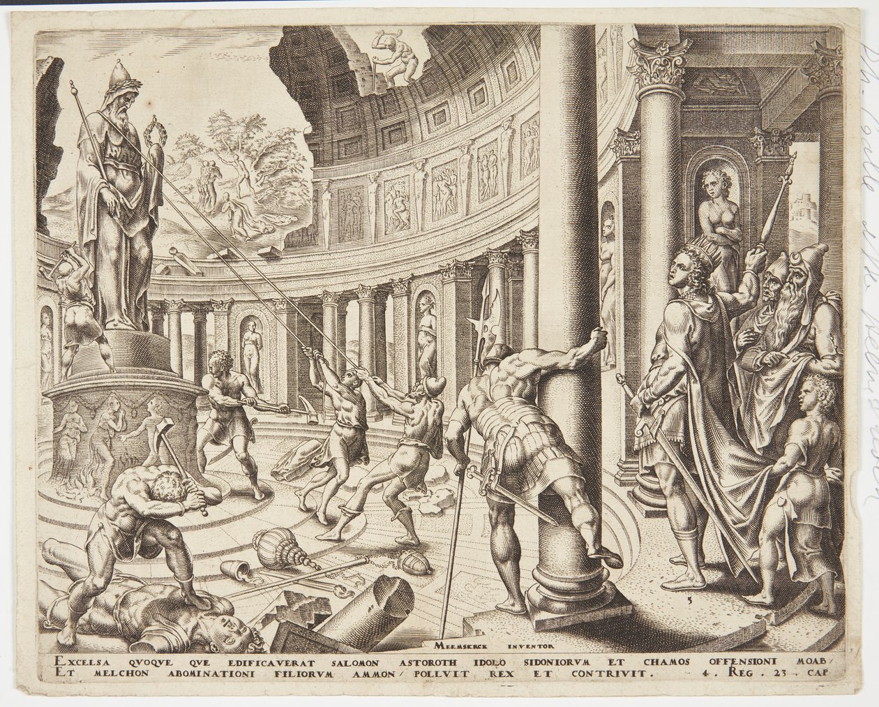 Ashtoreth, Chemosh és Milcom templomának lerombolása alkotó: Philips Galle