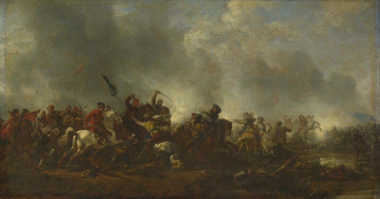 Lovasság támadó gyalogságot, 1656-1668 alkotó: Philips Wouwerman