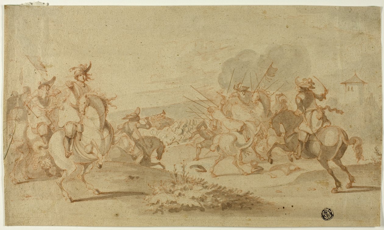 Lovasság a csatában alkotó: Philips Wouwerman