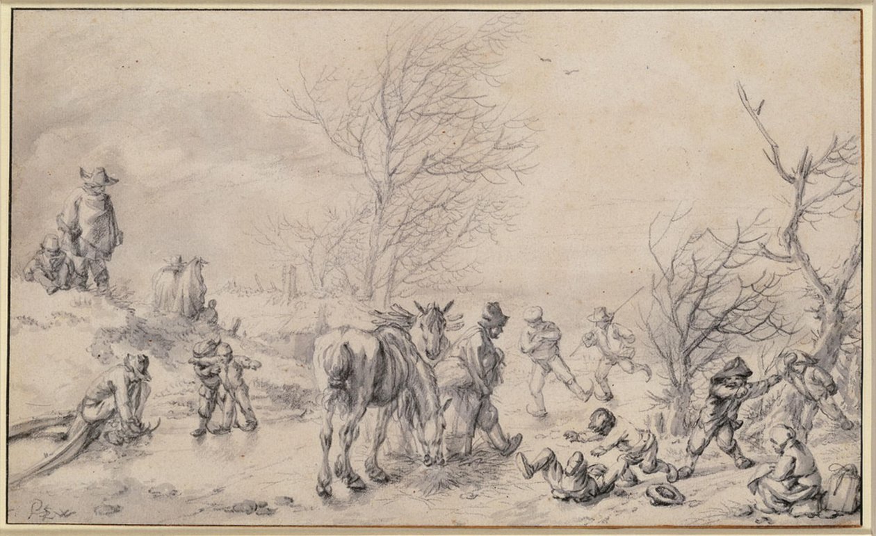 Jégmulatság alkotó: Philips Wouwerman
