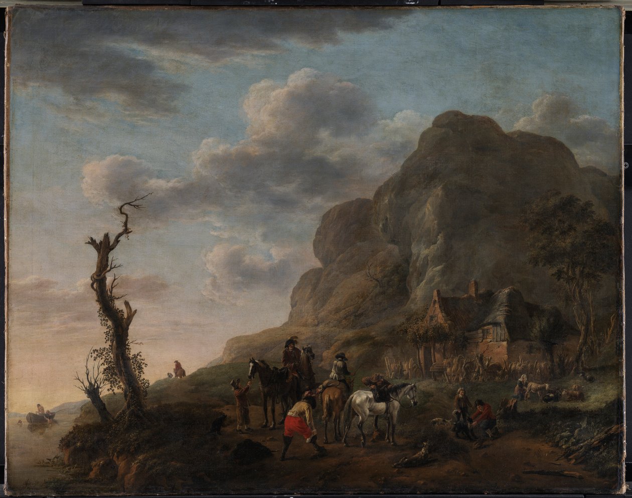 Táj pihenő lovasokkal alkotó: Philips Wouwerman