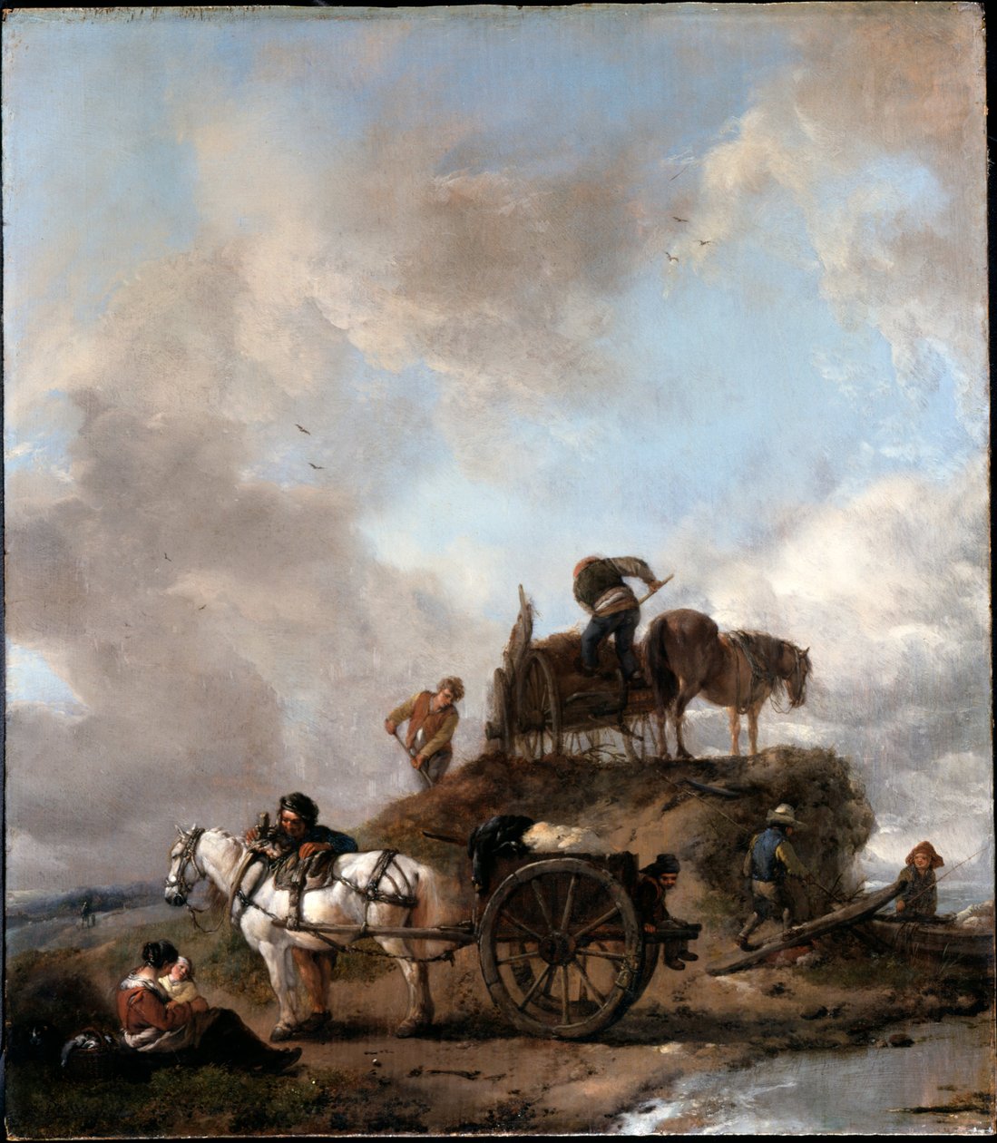 Parasztok a földeken: szénabetakarítás alkotó: Philips Wouwerman