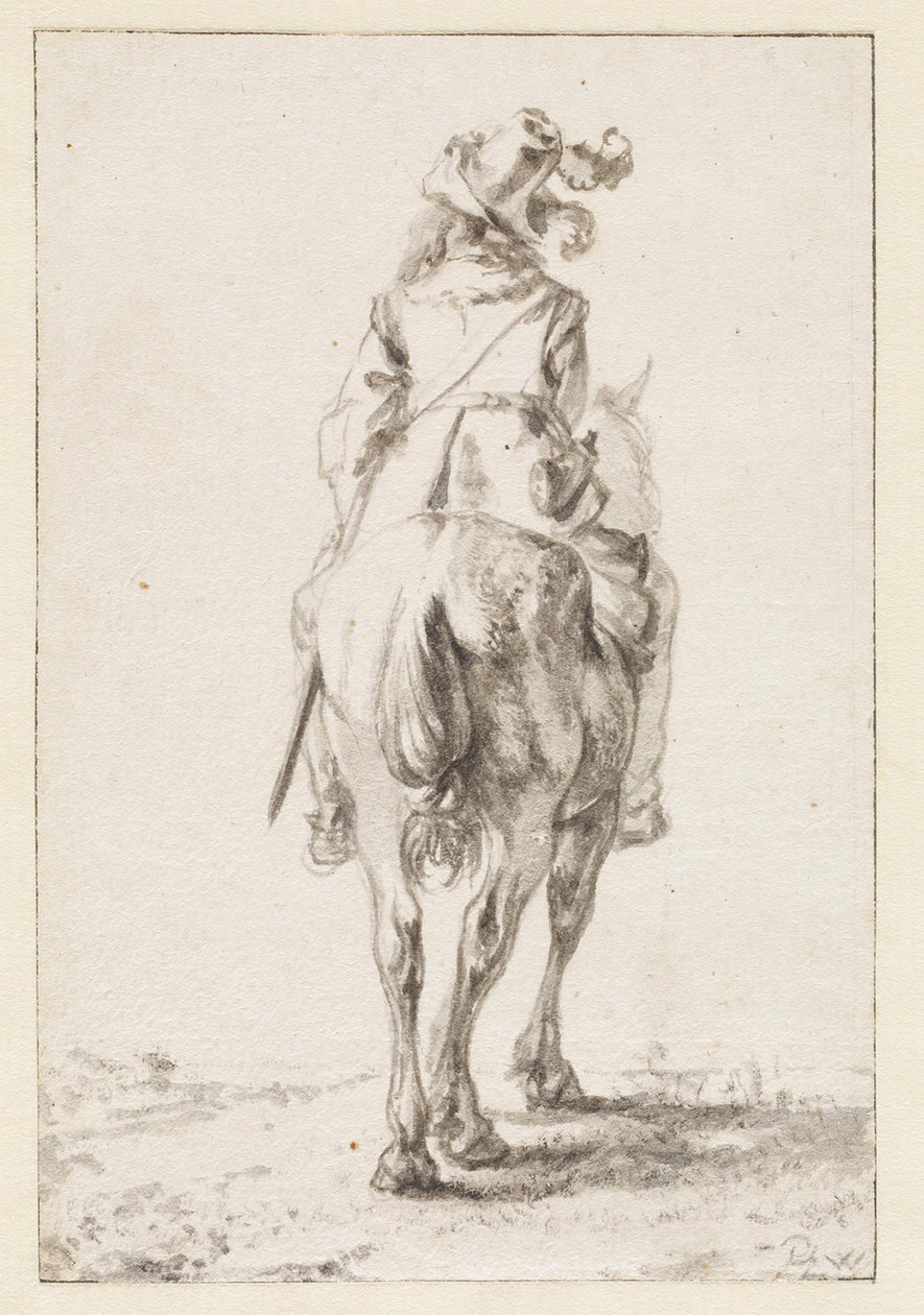 Lovas, hátulról nézve alkotó: Philips Wouwerman