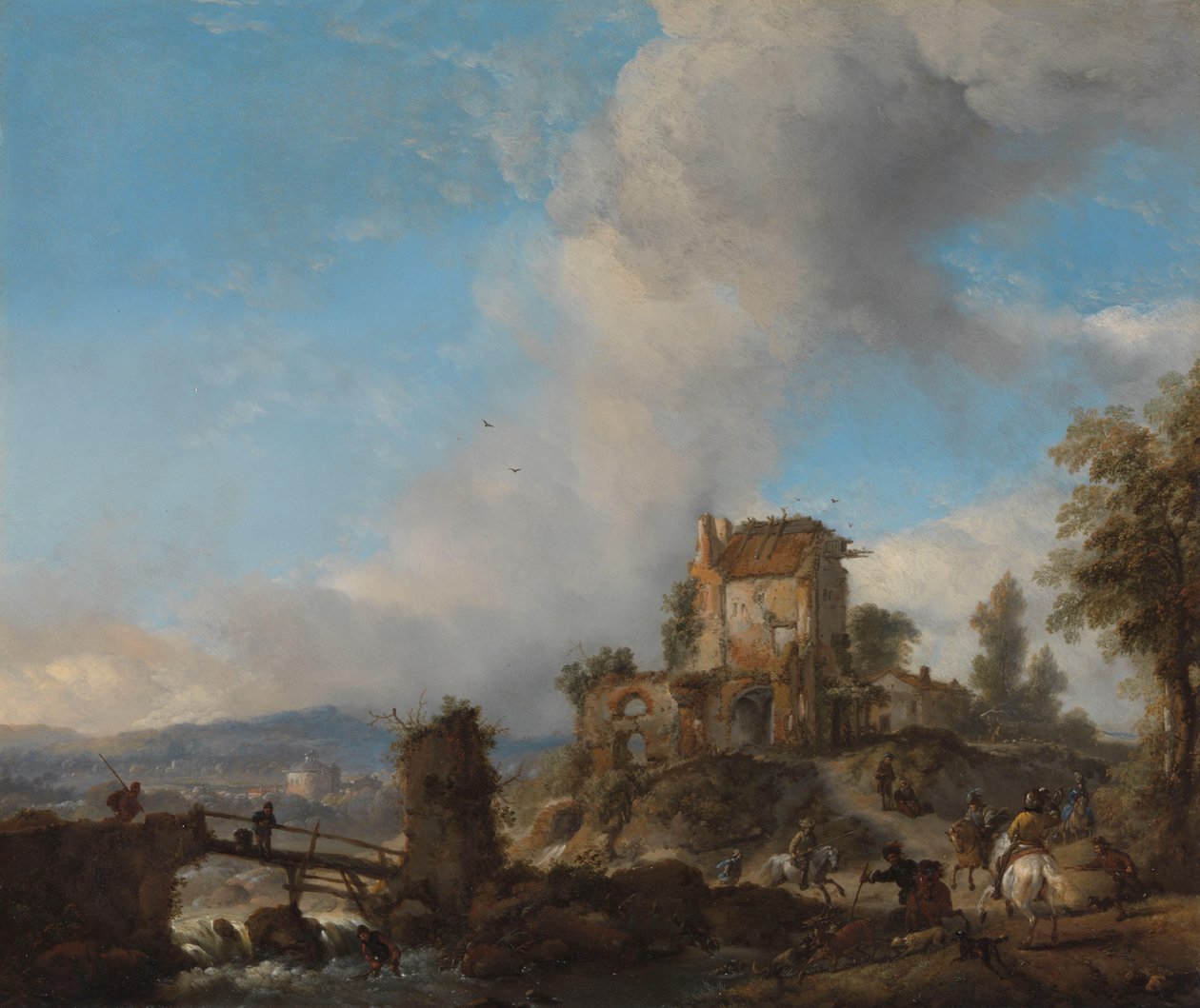 A szarvasvadászat alkotó: Philips Wouwerman