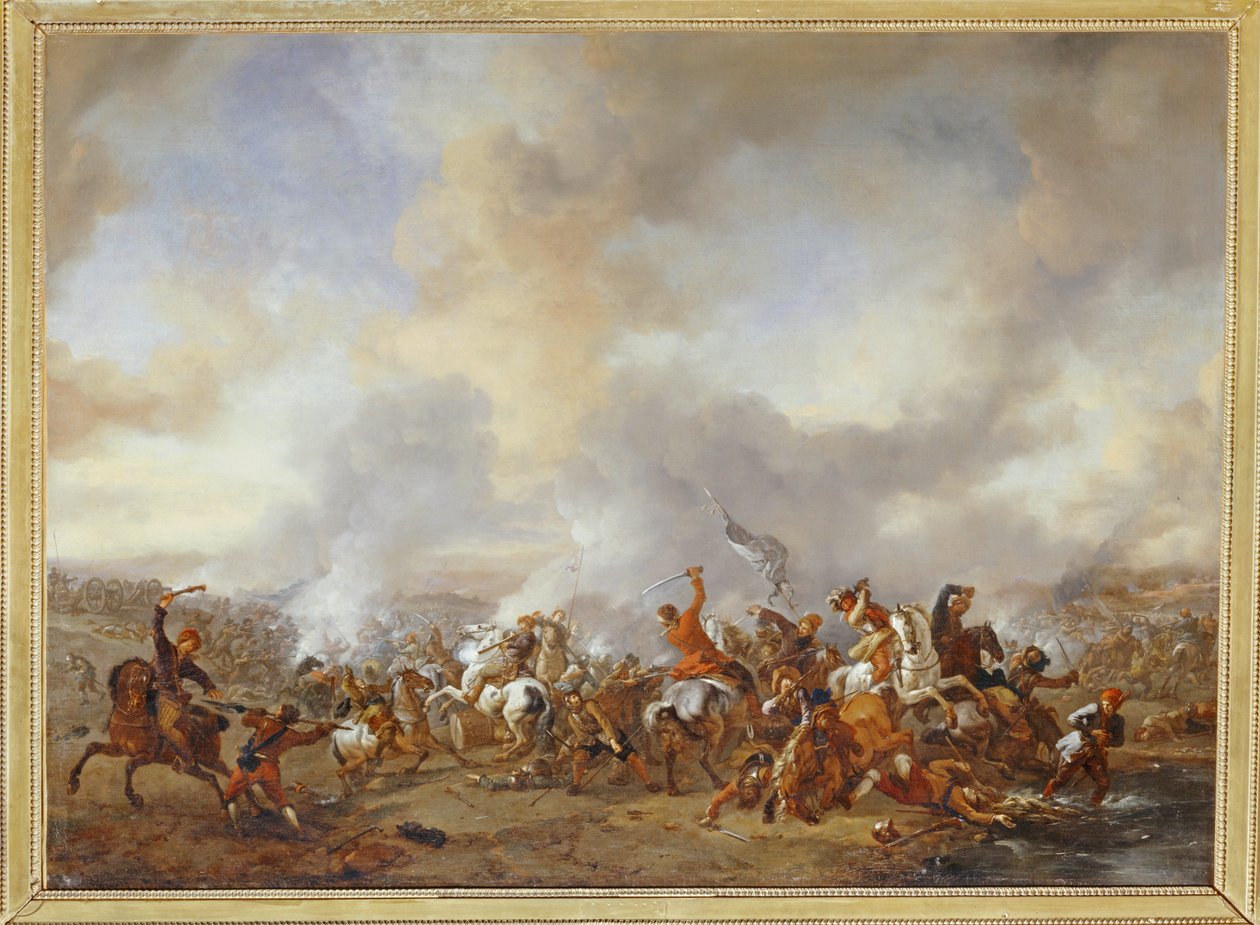 A lovasok és gyalogosok nagy csatája ... alkotó: Philips Wouwermans or Wouwerman