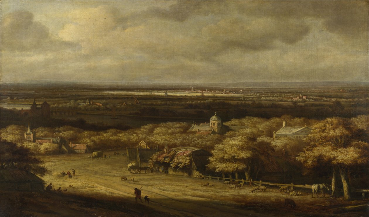 Egy kiterjedt táj, c. 1670 alkotó: Philips de Koninck