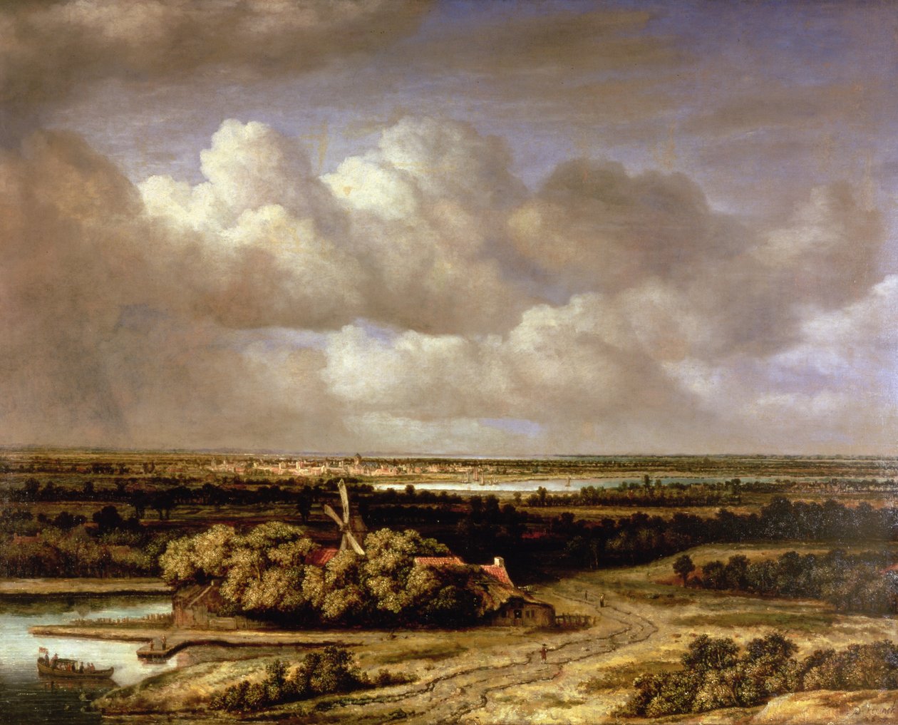 Kiterjedt táj szélmalommal, 1655 alkotó: Phillips de Koninck