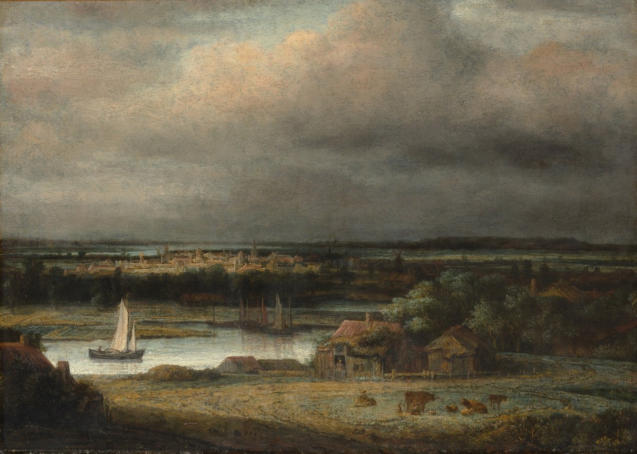Széles folyó táj, 1648-49 körül alkotó: Phillips de Koninck