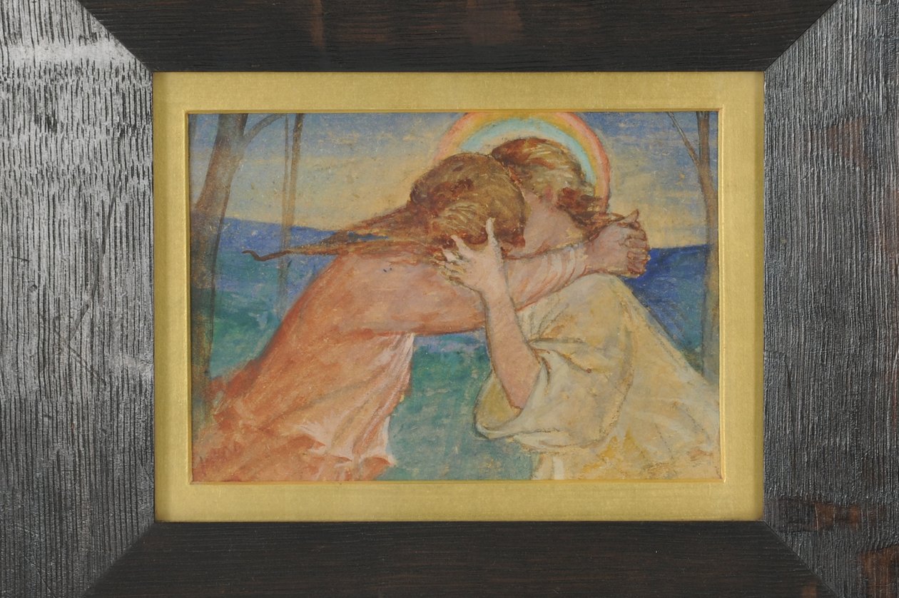 Találkozás a paradicsomban, 1906 körül alkotó: Phoebe Anna Traquair