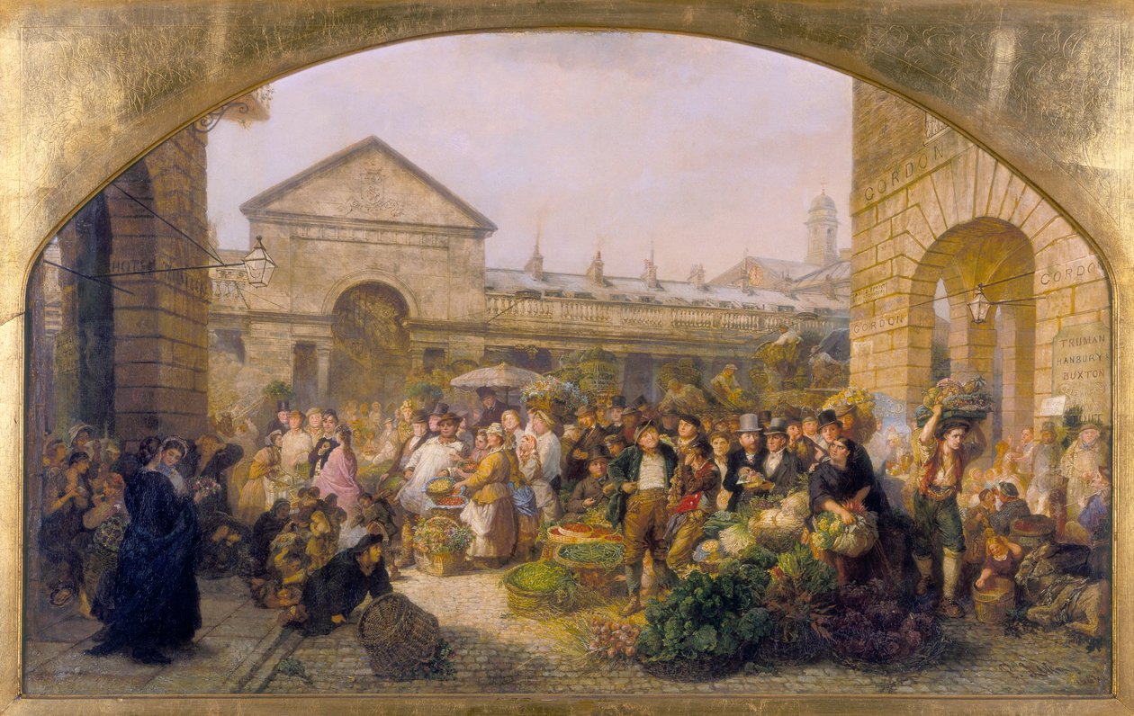 "Covent Garden Market", 1864 alkotó: Phoebus Levin