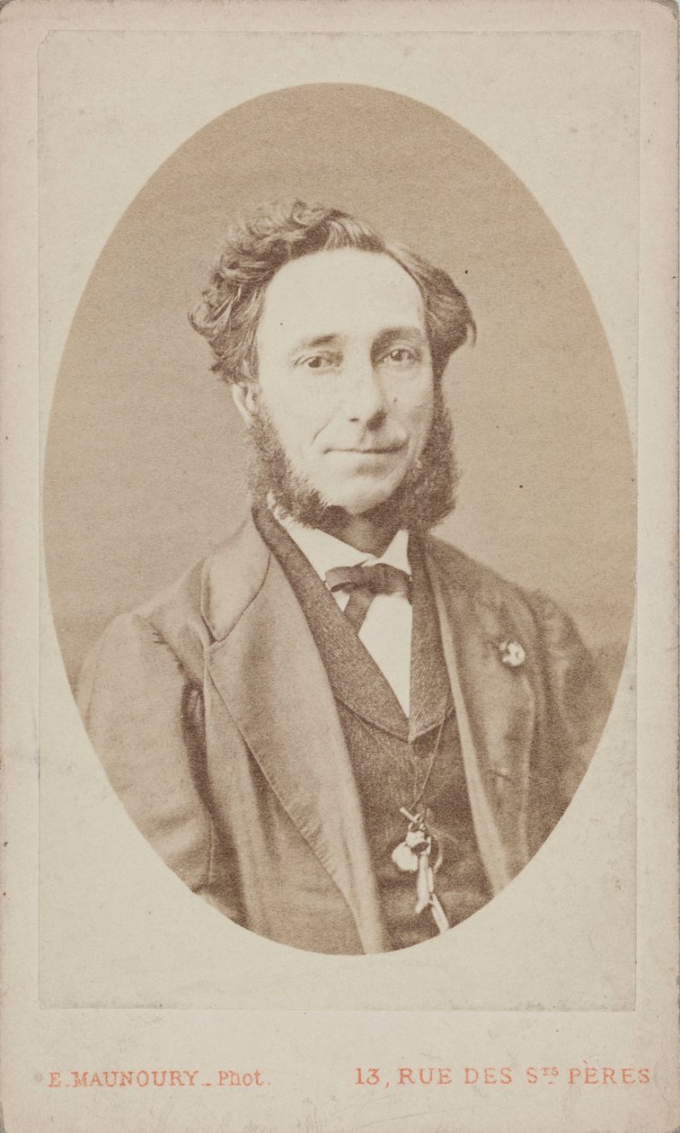 Camillo Sivori hegedűművész és zeneszerző portréja 1815-1894. alkotó: Photo studio Eugène Maunoury.