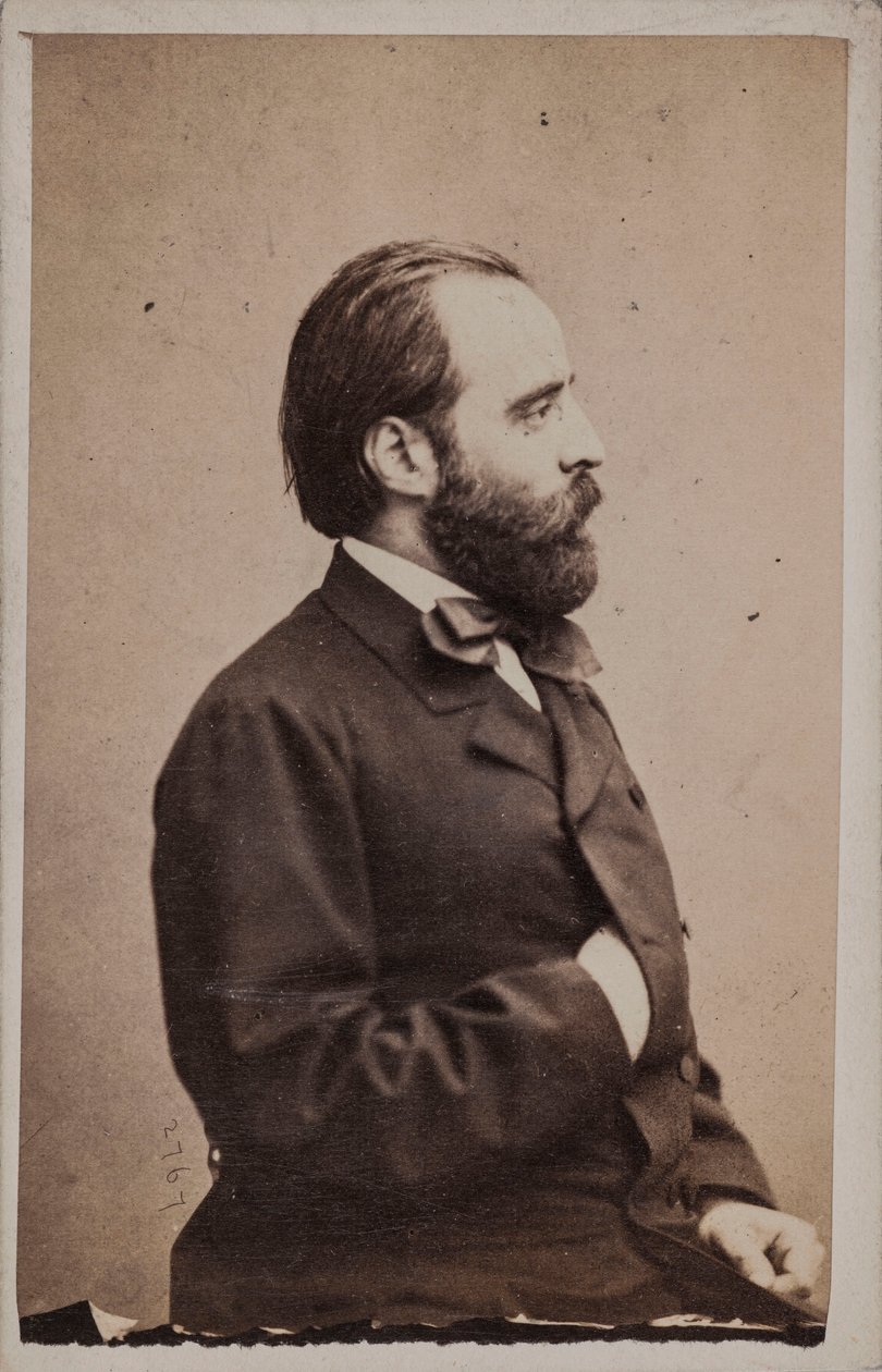 Angelo Mariani karmester és zeneszerző portréja 1821-1873. alkotó: Photo studio Giulio Rossi and Giovan