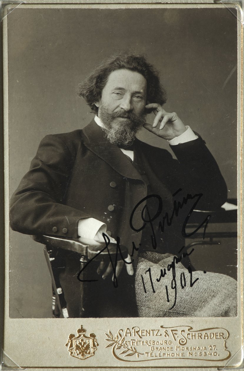 Ilja Repin művész portréja 1844-1930 alkotó: Photo studio H. Rentz and F.