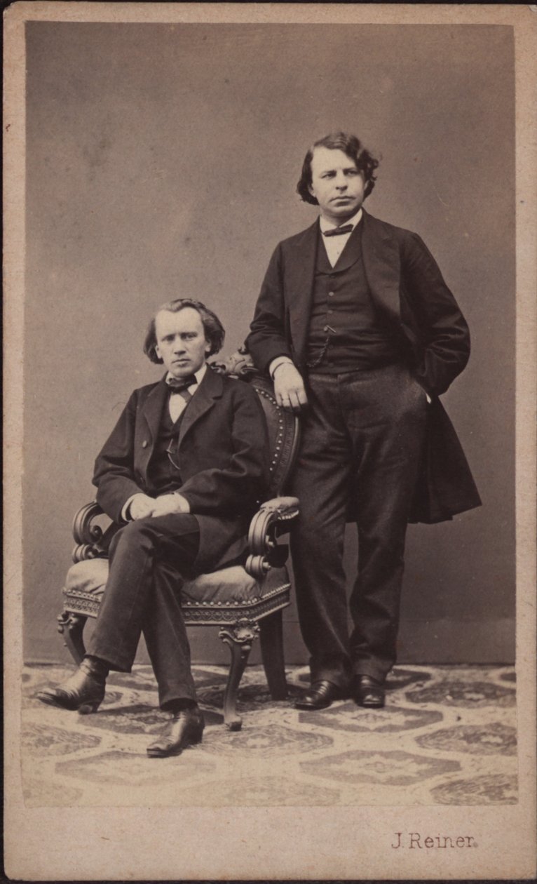Johannes Brahms 1833-1897 és Josef Joachim 1831-1907, 1867. alkotó: Photo studio J. Reiner.