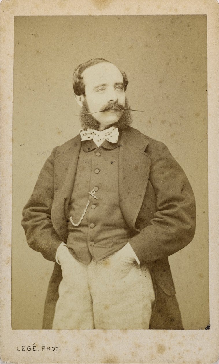 Adolphe Blanc hegedűművész és zeneszerző portréja 1828-1885, c. 1870. alkotó: Photo studio Legé and Bergeron.