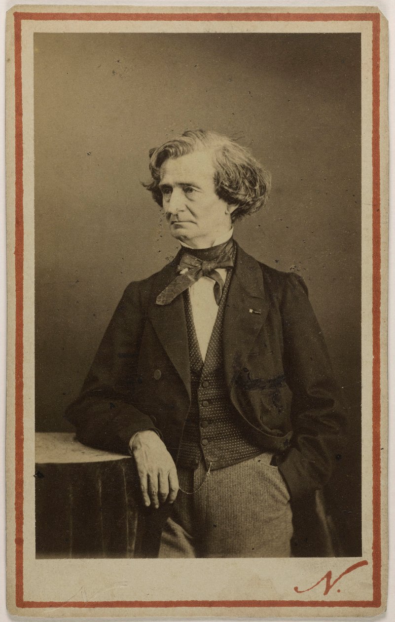 Hector Berlioz zeneszerző portréja 1803-1869, kb. 1860. alkotó: Photo studio Nadar.