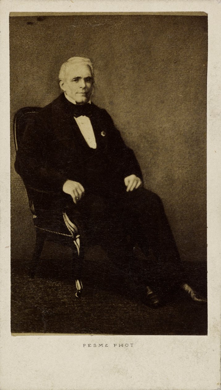 Eugène Scribe drámaíró és librettista portréja 1791-1861, 1860-1861. alkotó: Photo studio Paul Émile Pesme.