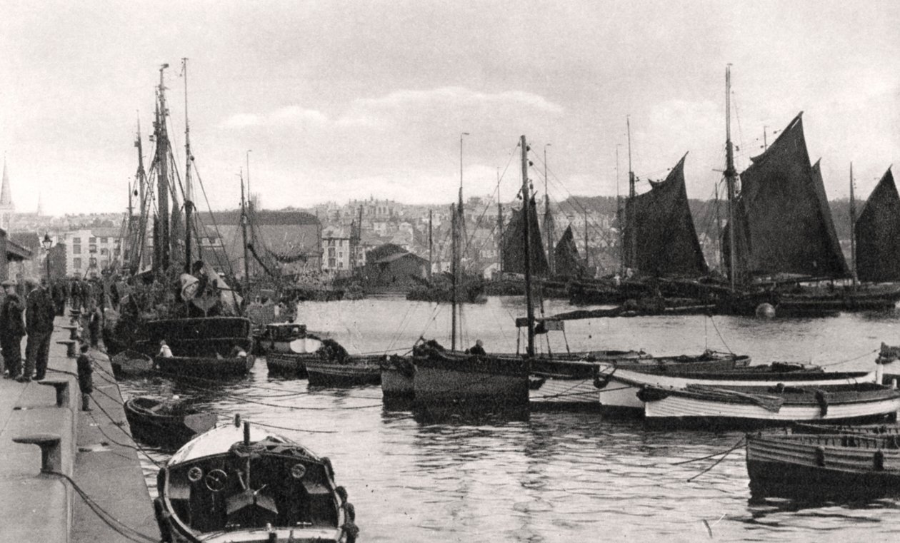 A Barbican, Plymouth, Devon, XX. század eleje. alkotó: Photochrom Co Ltd of London
