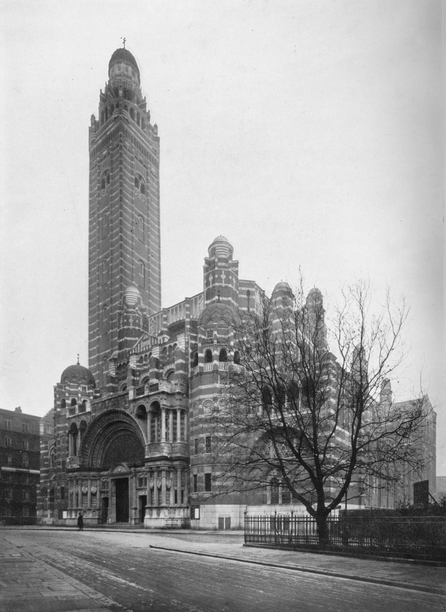 A római katolikus székesegyház Westminsterben, Londonban, 1911 alkotó: Photochrom Co Ltd of London