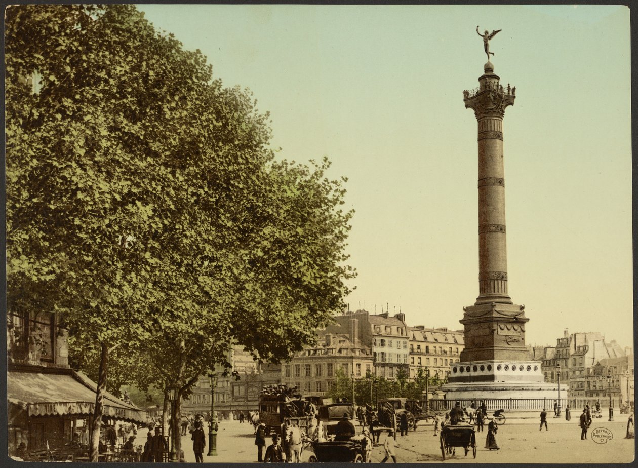 [Colonne de Juillet, Place de la Bastille, Párizs, Franciaország]. alkotó: Photochrom Zürich