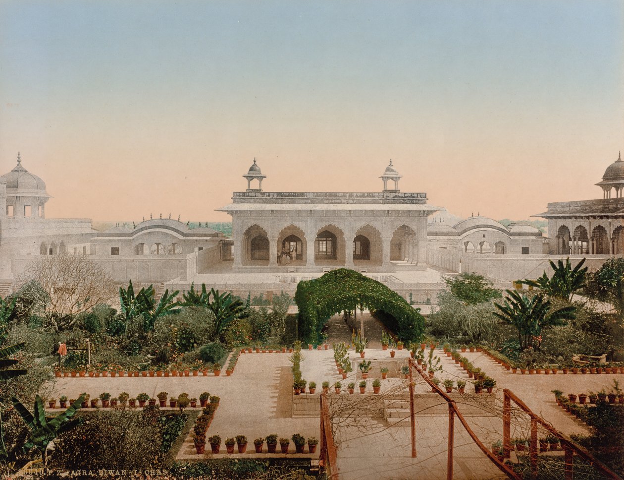 Agra. Diwan-i-Chas alkotó: Photoglob Co. (Zurich, active c. 1890 1910)