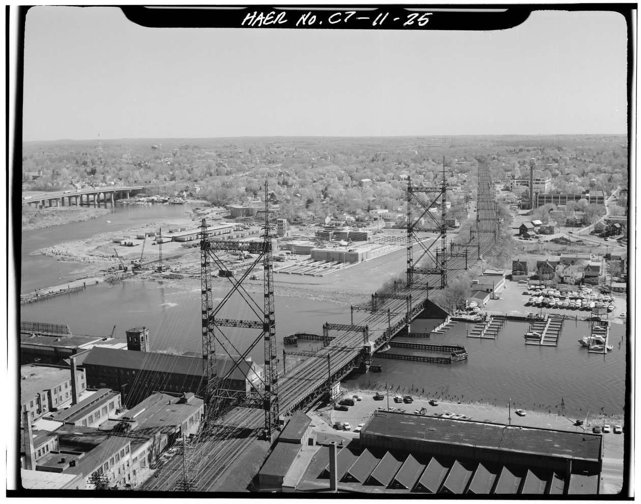 Norwalk River Bridge, Norwalk, Connecticut (f/w fotó) alkotó: Photographer American