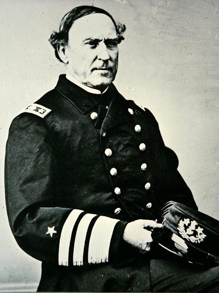 David Glasgow Farragut portréja (1801-1870); 1862-ben elfoglalta New Orleanst és a Mobile Bayt alkotó: Photographer American