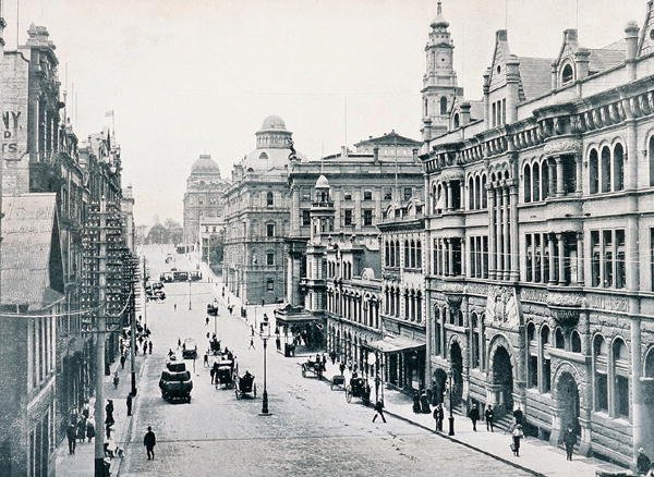 Bridge Street, Sydney, 1900 körül, a `Under the Southern Cross - Glimpses of Australia