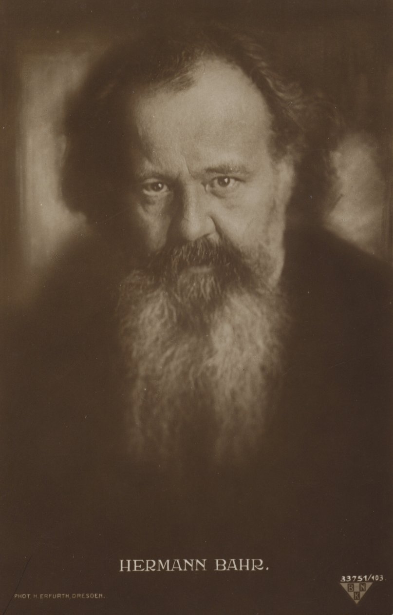 Hermann Bahr (1863-1934), osztrák író és drámaíró (fekete-fehér fotó) alkotó: Photographer Austrian