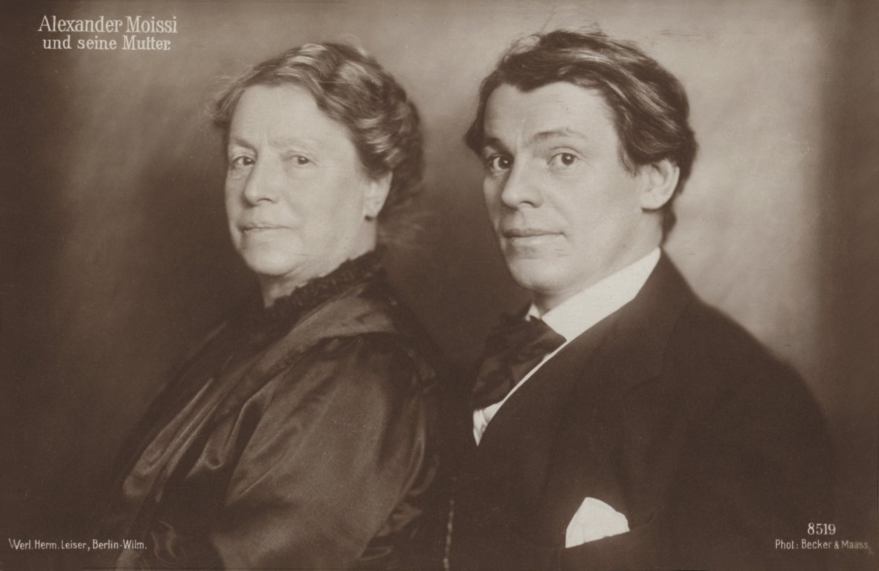Aleksander Moissi portréja (fekete-fehér fotó) alkotó: Photographer Austrian