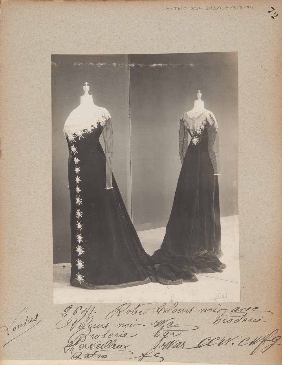 Album oldal: House of Worth, estélyi ruha alkotó: Photographer French