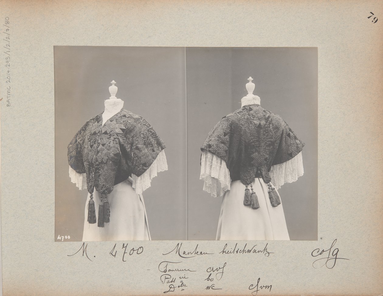 Albumoldal: House of Worth, Jacket alkotó: Photographer French