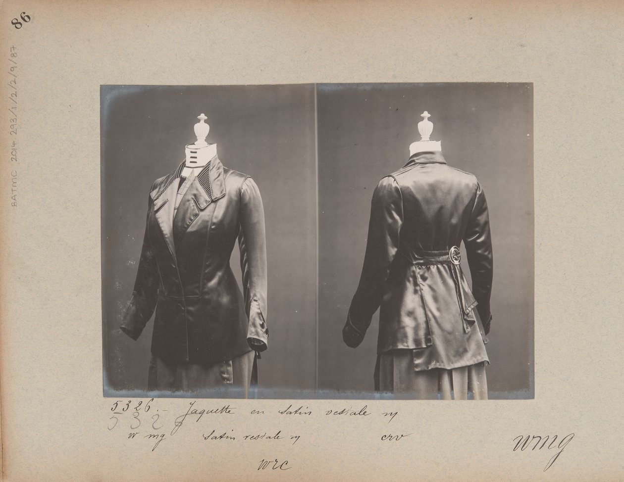Albumoldal: House of Worth, Jacket alkotó: Photographer French
